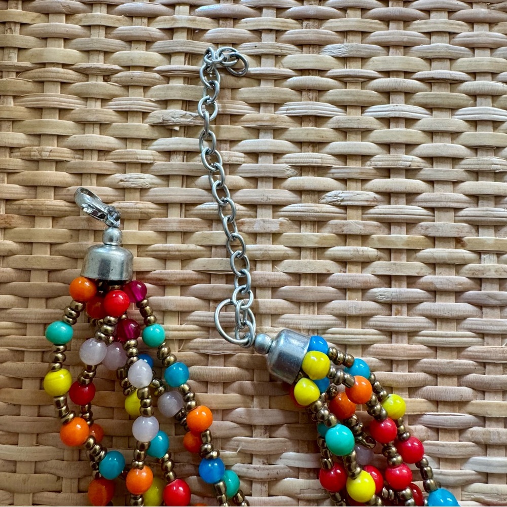 Colorful Beaded Necklace and Bracelet Set - Picture 3 of 4